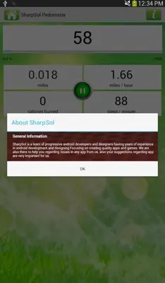 SharpSol Pedometer android App screenshot 1